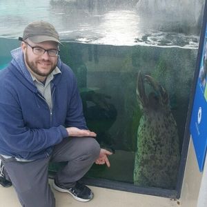 Nick Gardner with a Harbor Seal
